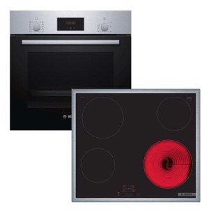 ΣΕΤ ΕΝΤΟΙΧΙΖΟΜΕΝΟΣ ΦΟΥΡΝΟΣ ΜΕ ΕΣΤΙΑ BOSCH  HBF154BSO + PKE645BA2E